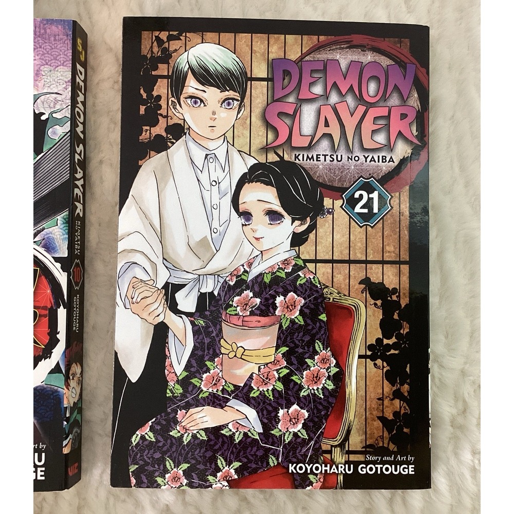 Demon Slayer Manga Books 1-18 +21 EUC Graphic Novel Set Anime Tanjiro Nezuko - Picture 14 of 16